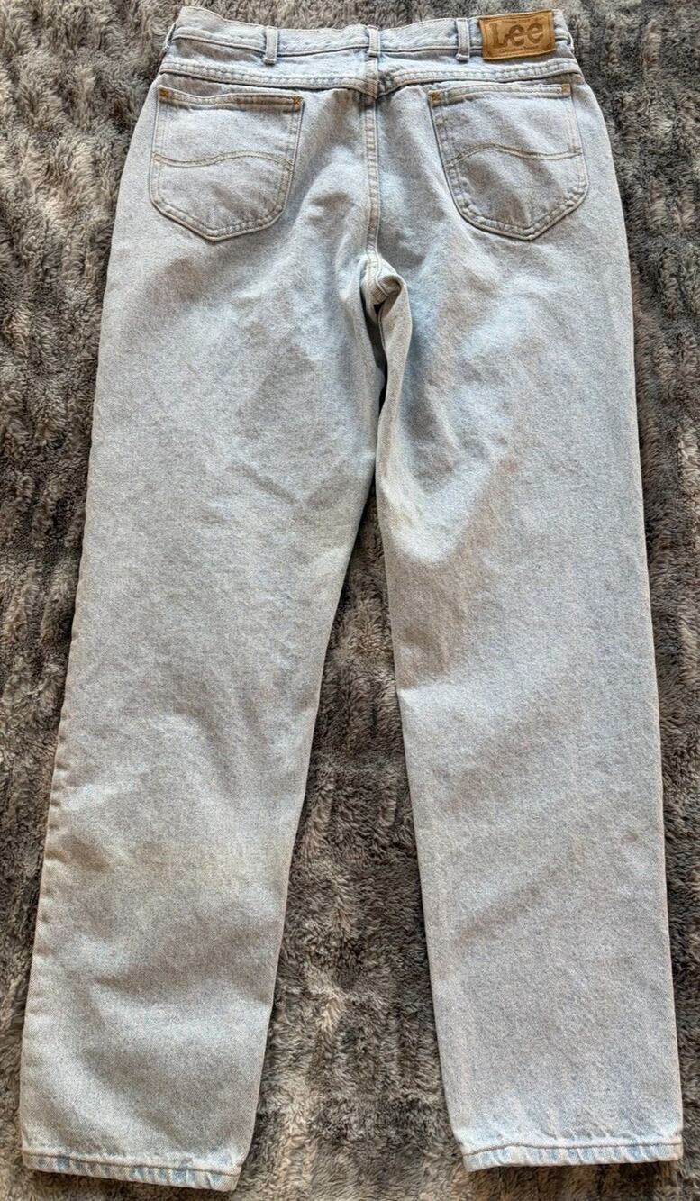 Vintage USA Made Lee Jeans Mens 34x34 Light Wash Relaxed Fit Denim 205-5592